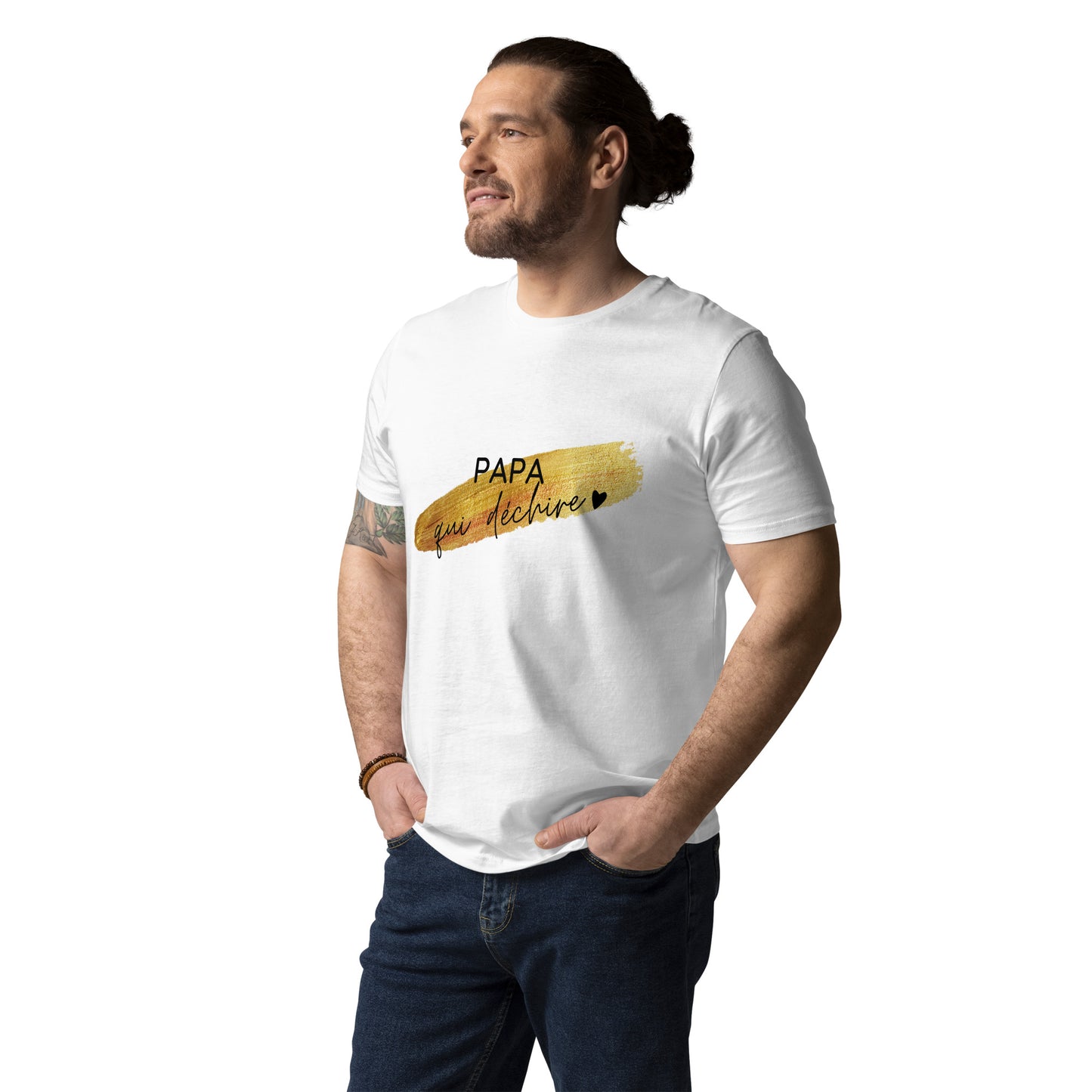 T-shirt Papa qui déchire en coton biologique