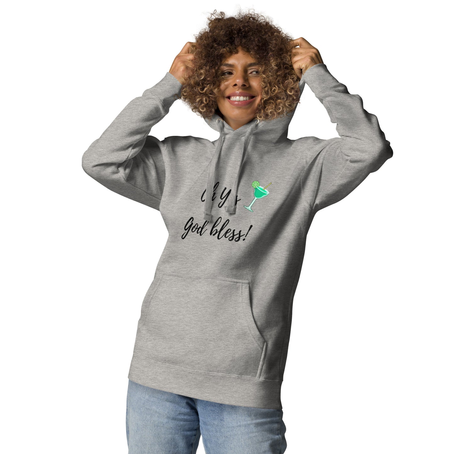 Sweat coton à Capuche UNISEXE "Oh yes God bless"