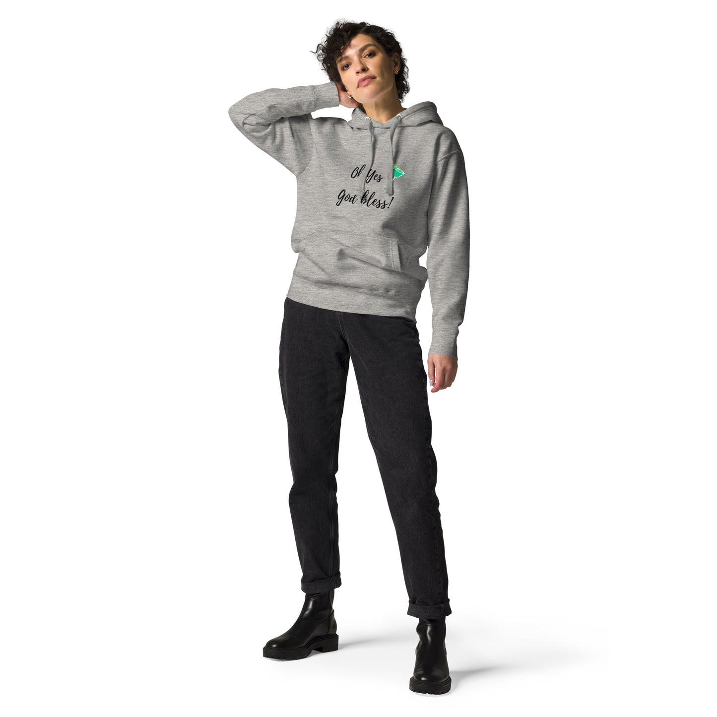 Sweat coton à Capuche UNISEXE "Oh yes God bless"