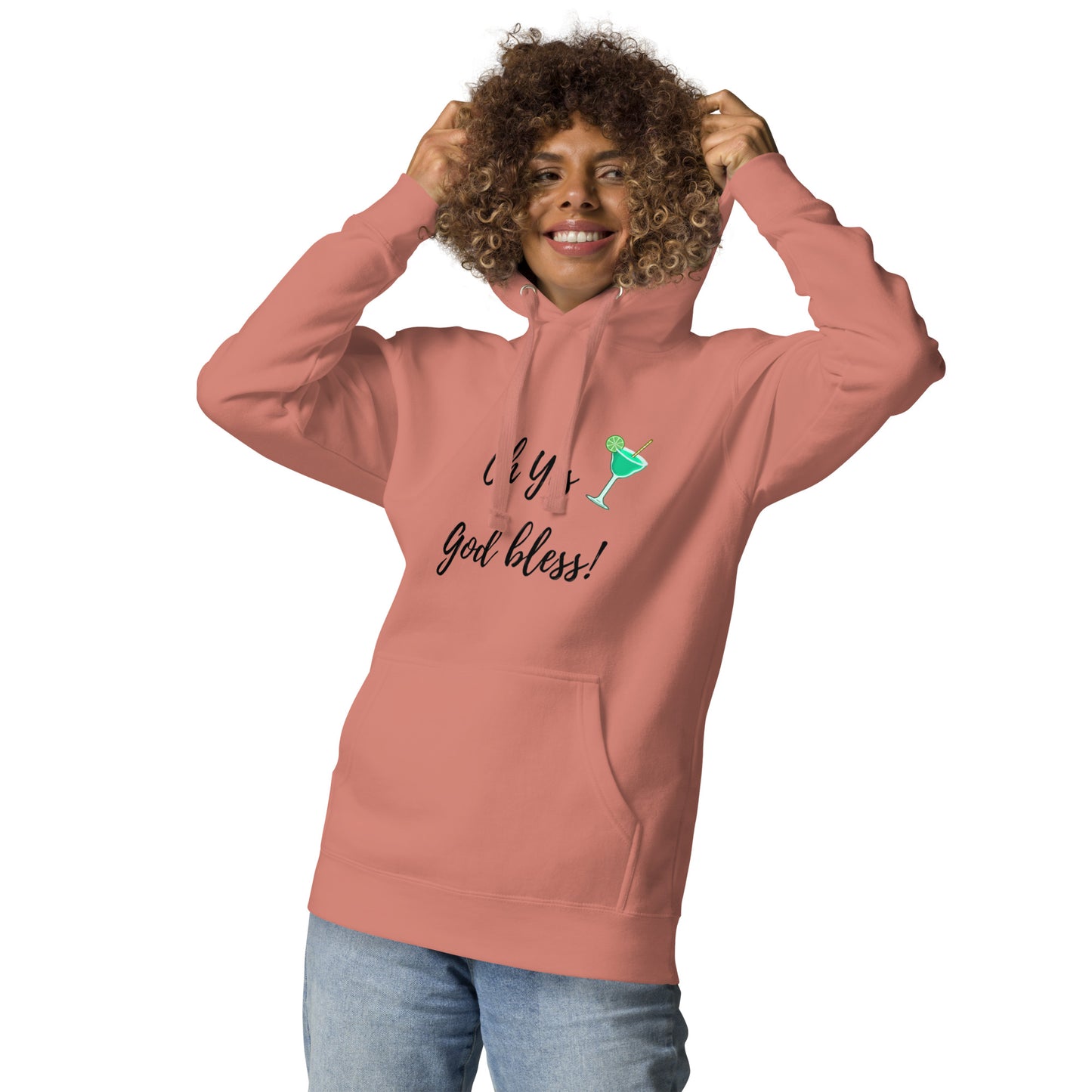 Sweat coton à Capuche UNISEXE "Oh yes God bless"