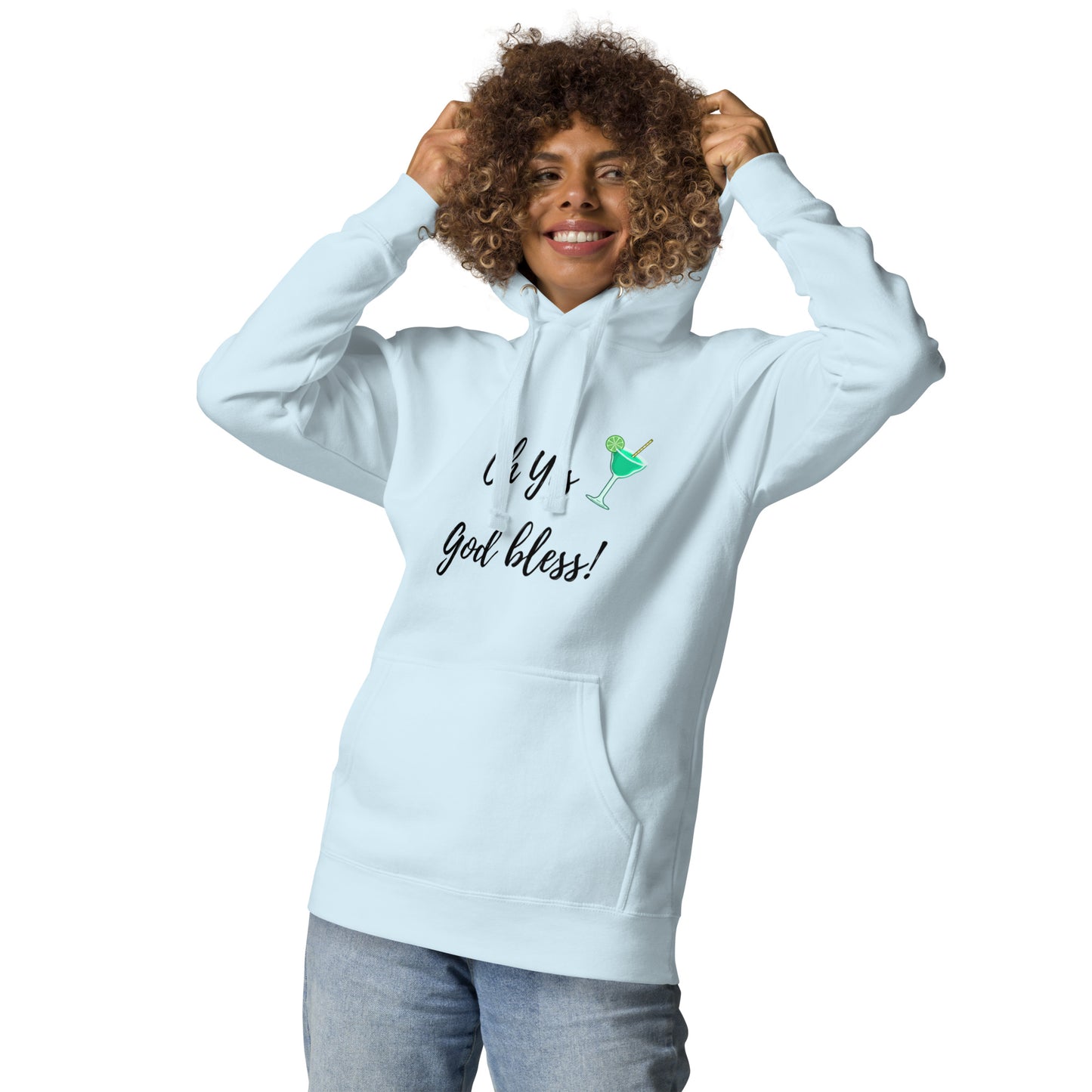 Sweat coton à Capuche UNISEXE "Oh yes God bless"