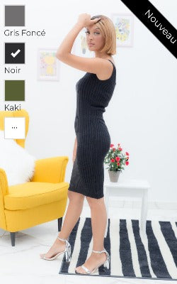 Robe Divina en maille sans manches