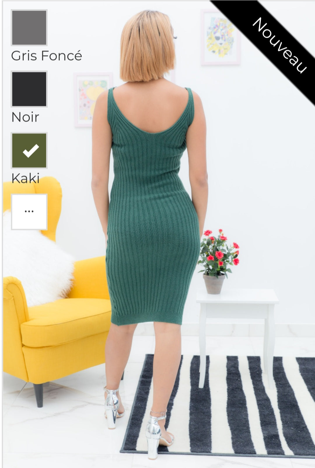 Robe Divina en maille sans manches